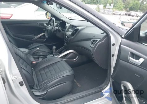 2014 Hyundai Veloster Turbo W/Black from USA, damaged, VIN KMHTC6AE5EU198135